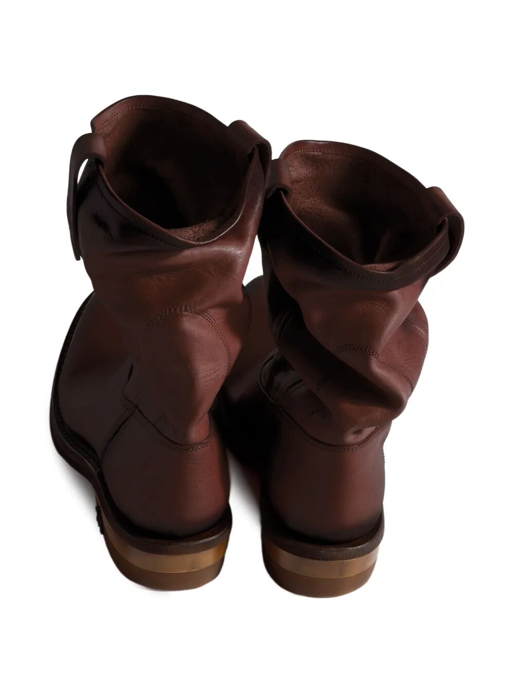 Miu Miu Women Foule Aged Look Leather Booties