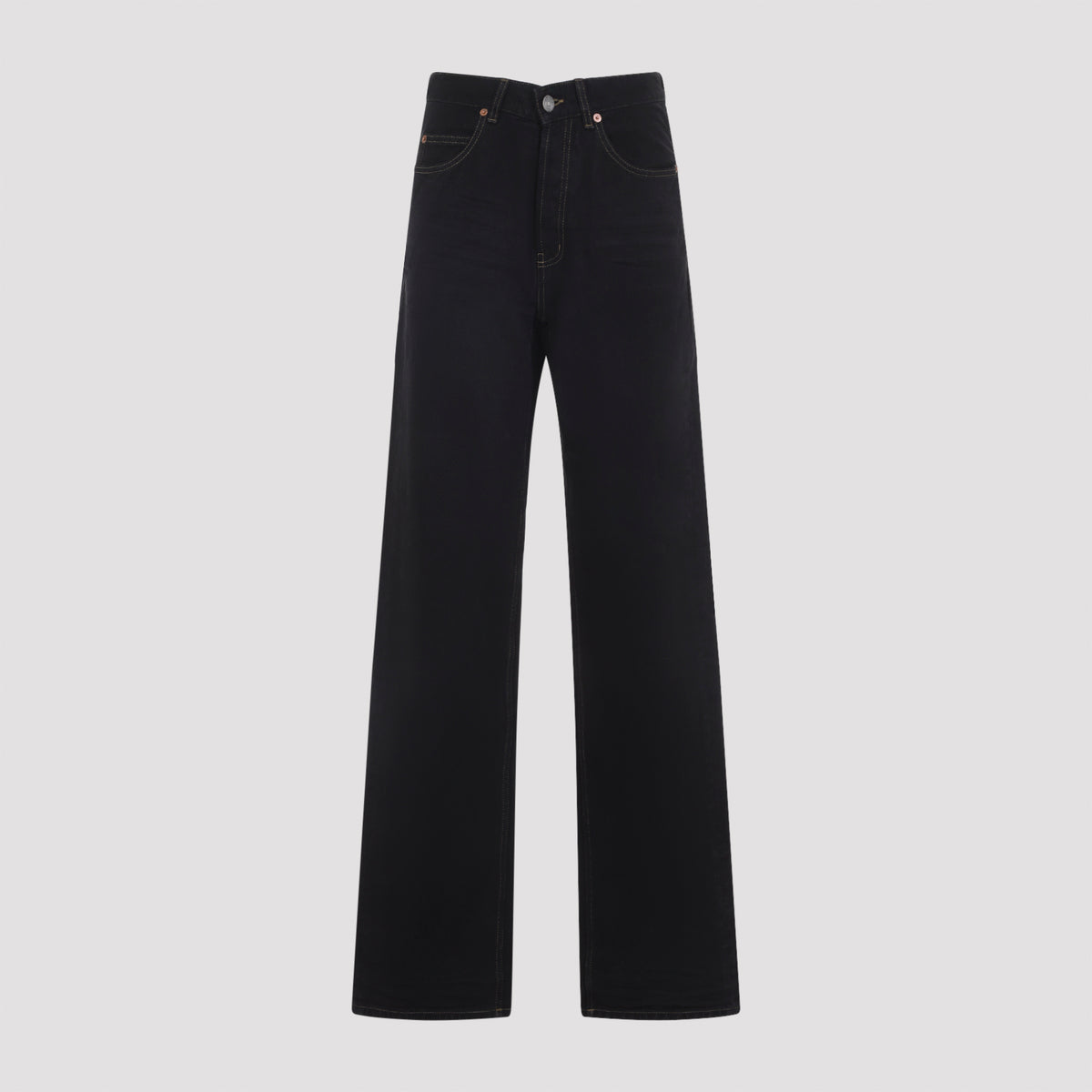 Saint Laurent V-Waist Long Baggy Jeans Women