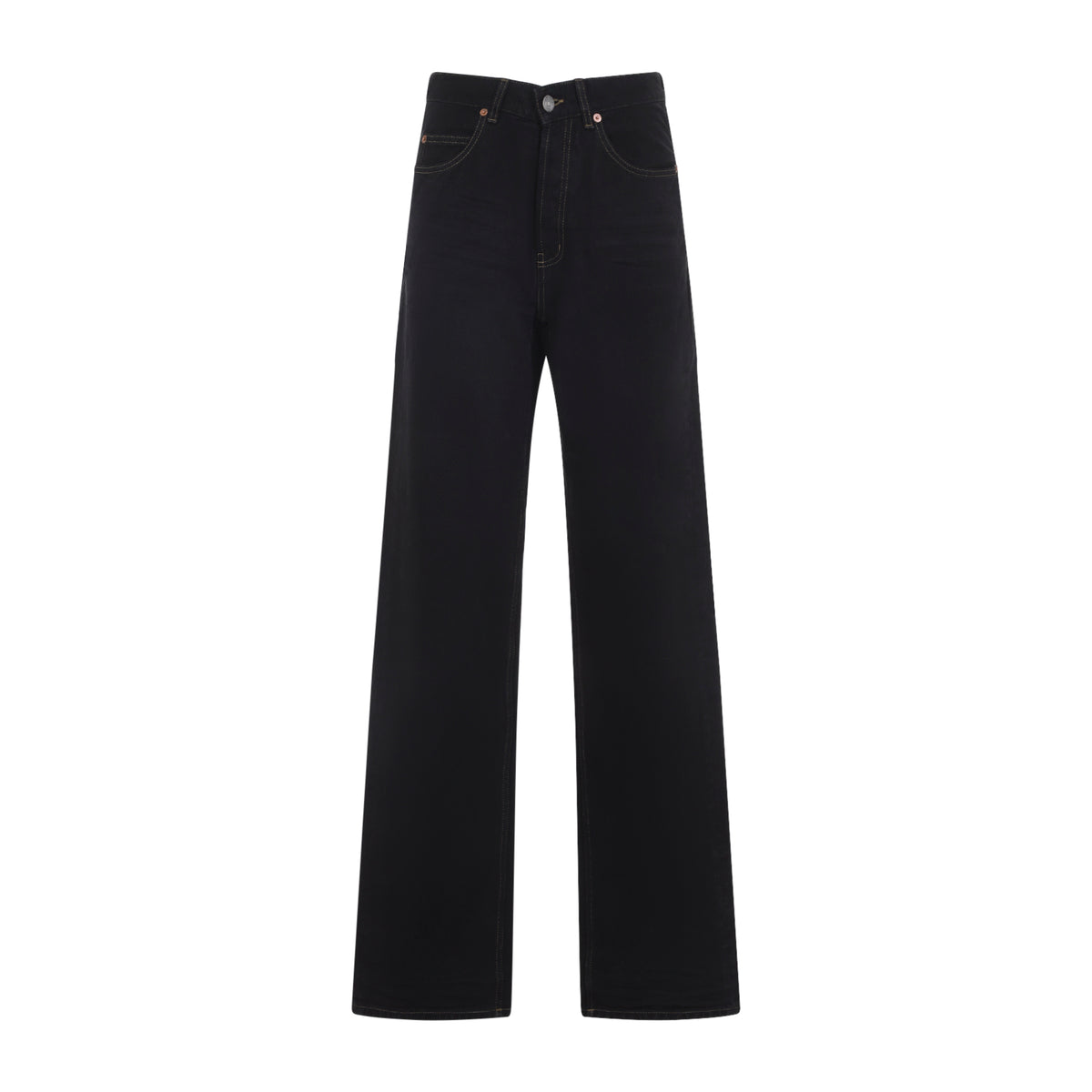 Saint Laurent V-Waist Long Baggy Jeans Women
