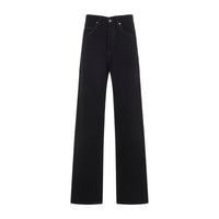 Saint Laurent V-Waist Long Baggy Jeans Women