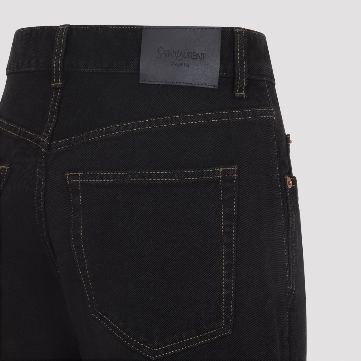 Saint Laurent V-Waist Long Baggy Jeans Women