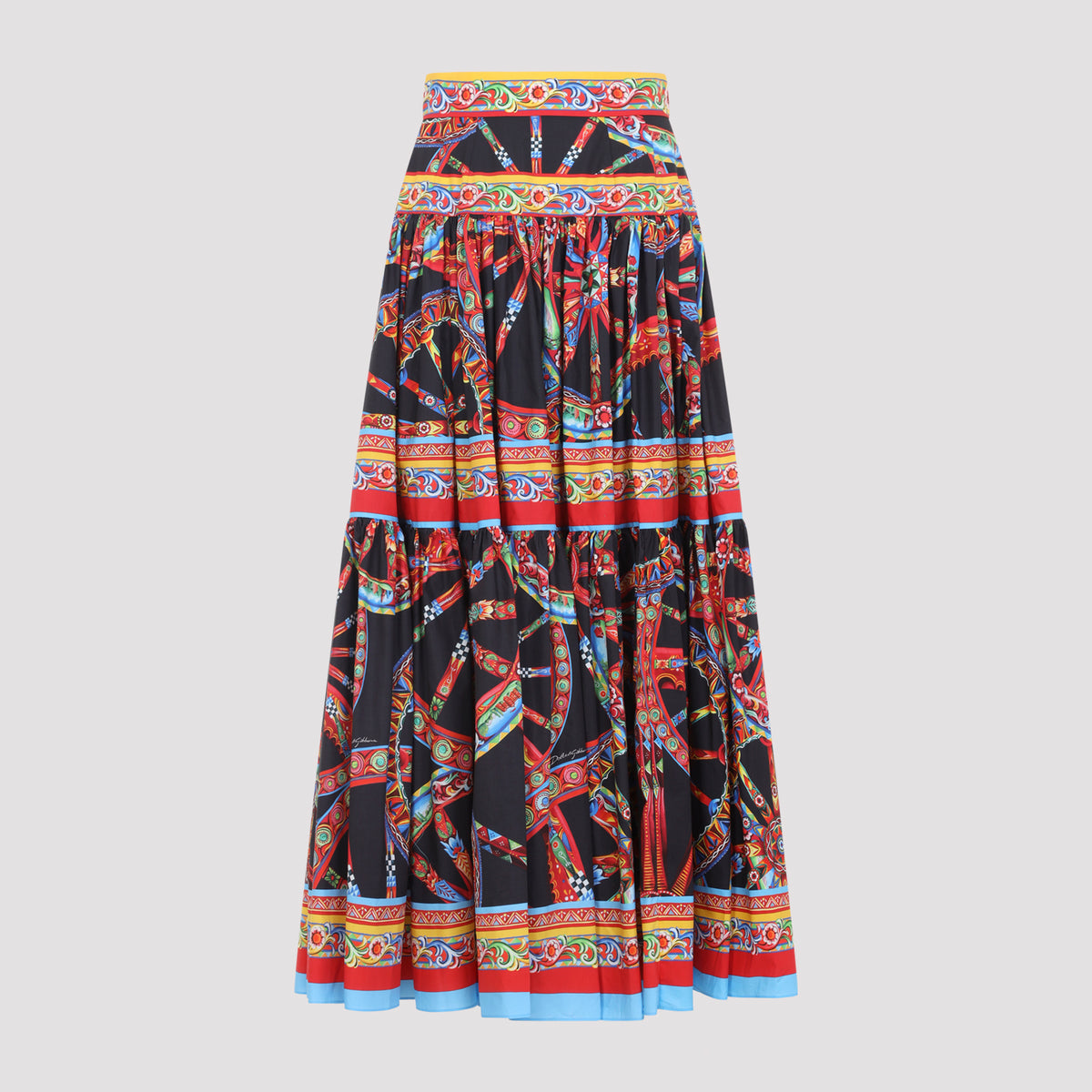 Dolce & Gabbana Popeline Midi Carretto Skirt Women
