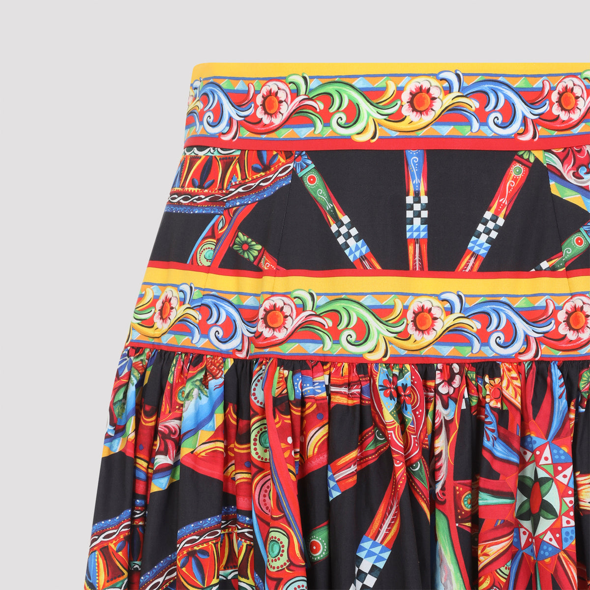 Dolce & Gabbana Popeline Midi Carretto Skirt Women