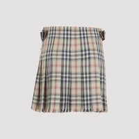 Check Wool Mini Kilt Women