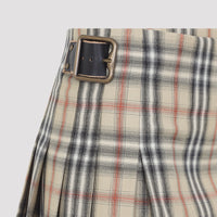Check Wool Mini Kilt Women