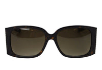 Bottega Veneta Women's Square Dark Brown Acetate Sunglasses With Box Dark Brown
