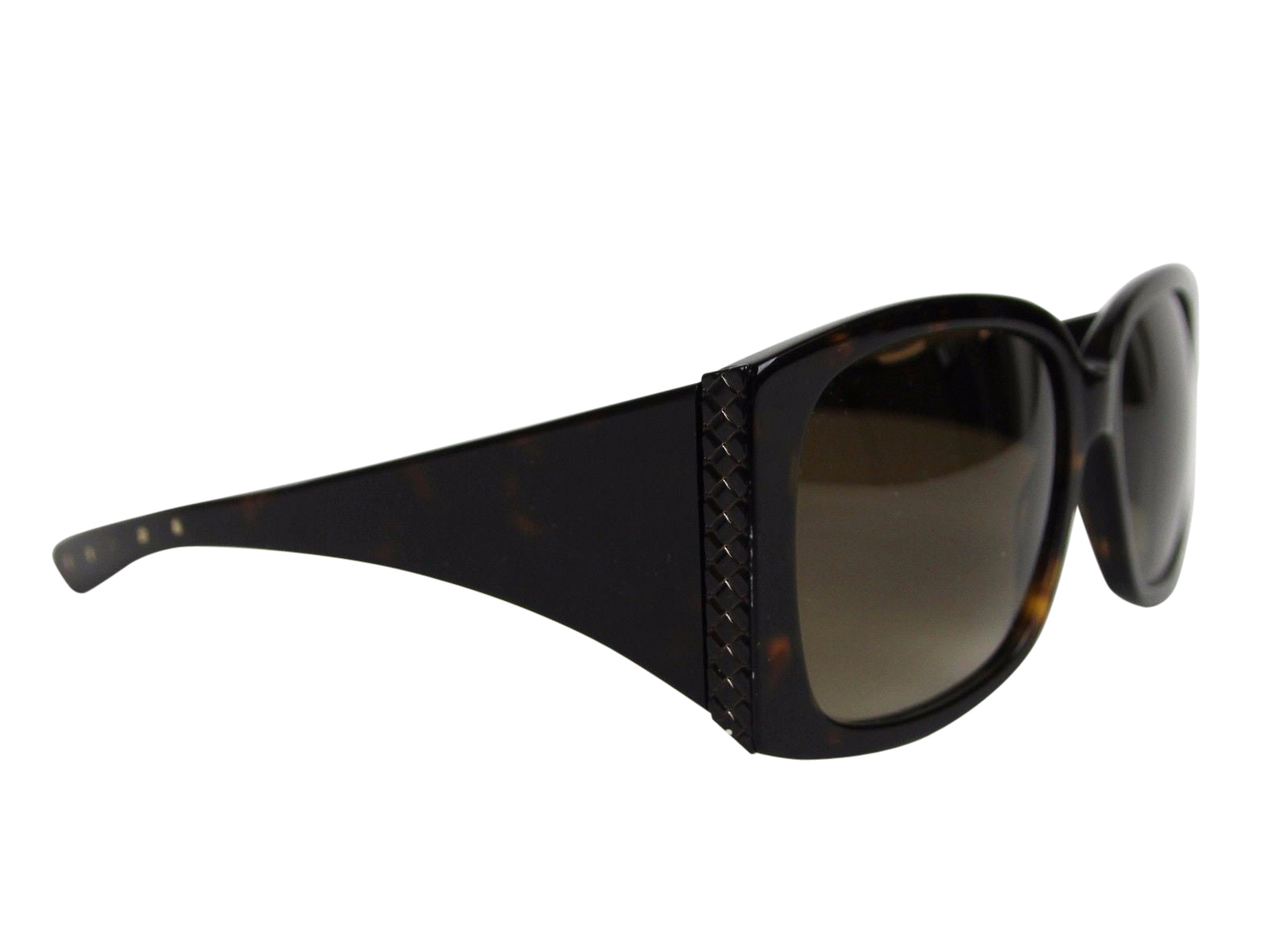 Bottega Veneta Women's Square Dark Brown Acetate Sunglasses With Box