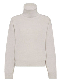 BRUNELLO CUCINELLI Brunello Cucinelli Women Cashmere Blend English Ribbed Turtleneck Sweater