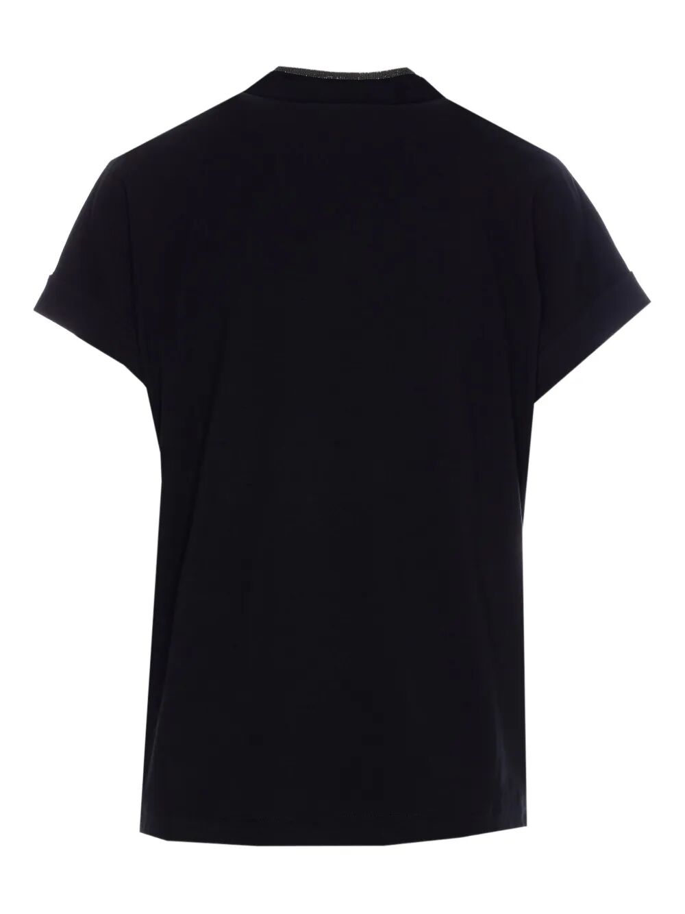 BRUNELLO CUCINELLI Monili Trim V-Neck Cotton T-Shirt Women
