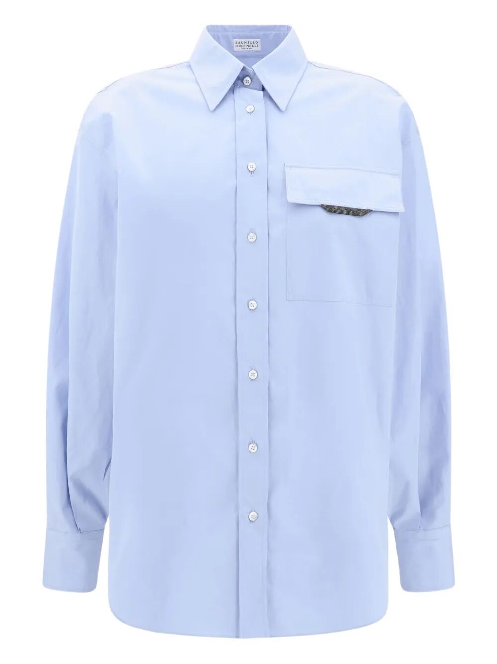 BRUNELLO CUCINELLI Brunello Cucinelli Women Shiny Detail Cotton Shirt With Pocket