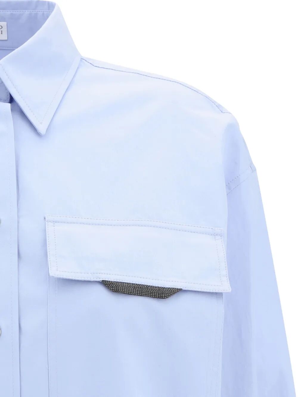 BRUNELLO CUCINELLI Brunello Cucinelli Women Shiny Detail Cotton Shirt With Pocket