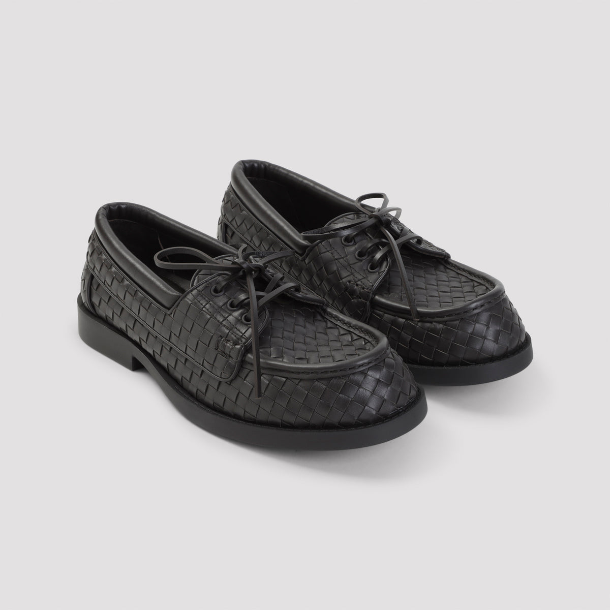 Bottega Veneta Pier Intrecciato Boat Shoes Men