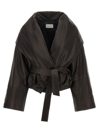Magda Butrym Women Shawl Collar Leather Jacket