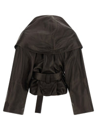 Magda Butrym Women Shawl Collar Leather Jacket
