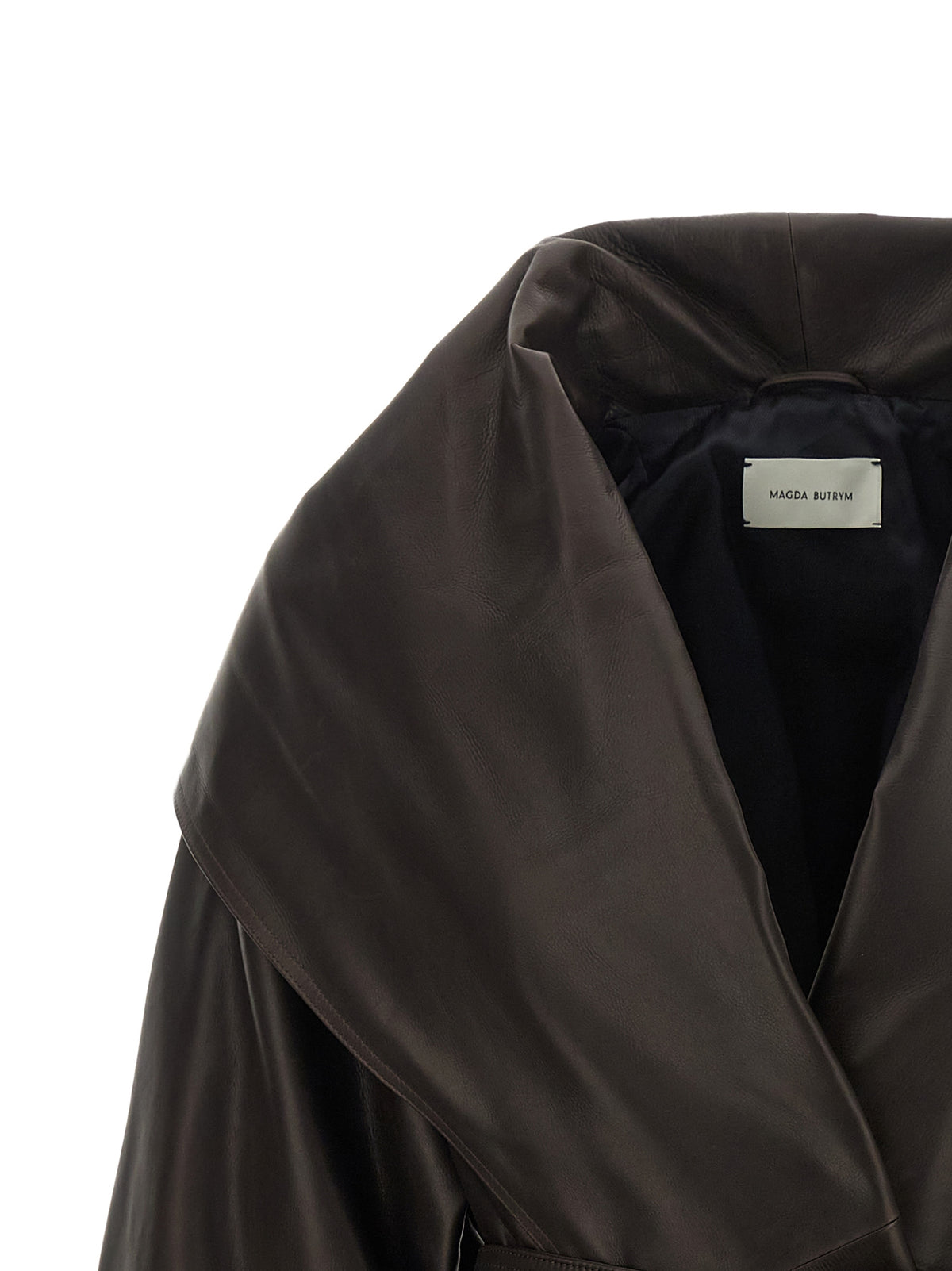 Magda Butrym Women Shawl Collar Leather Jacket