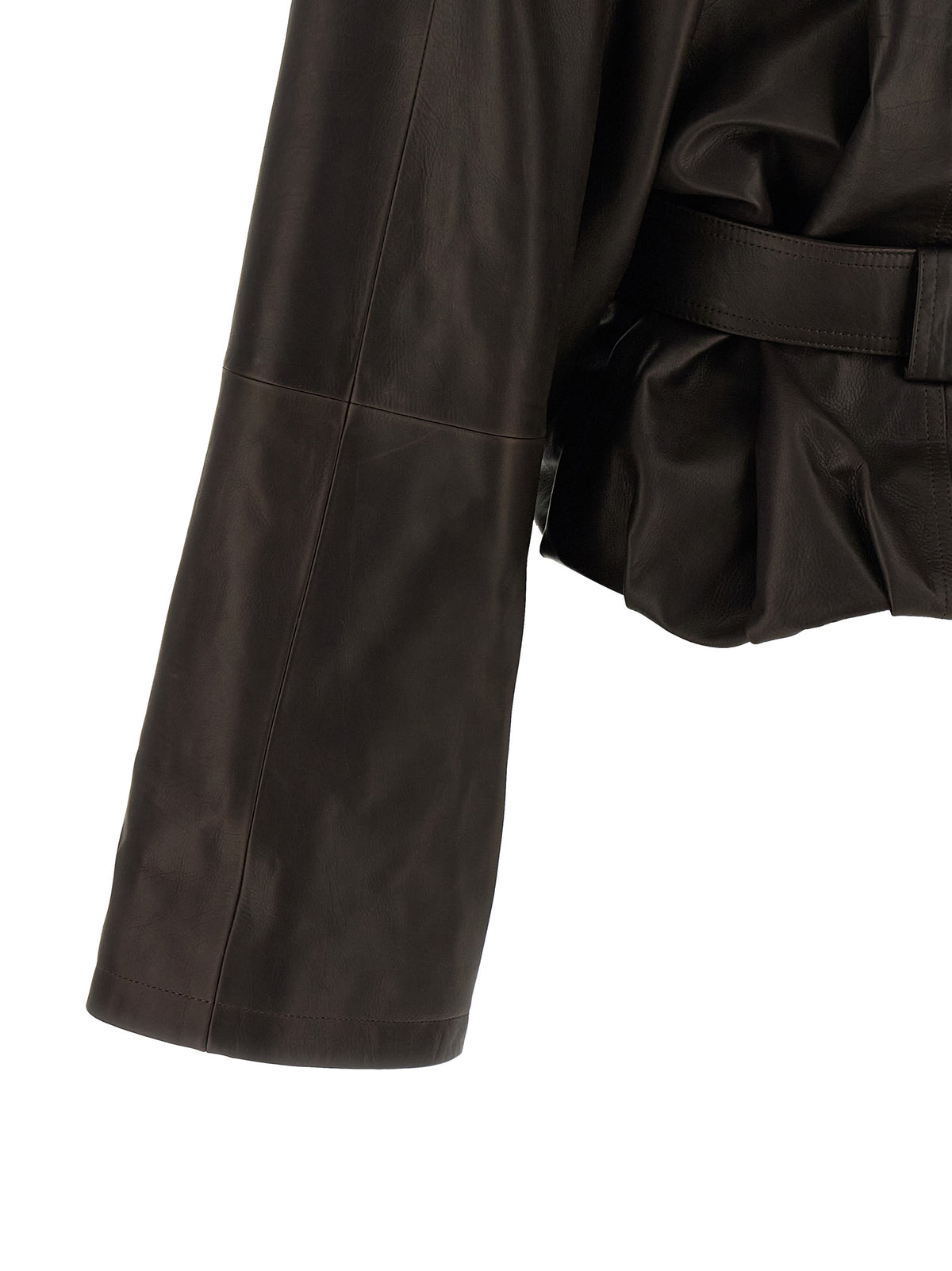 Magda Butrym Women Shawl Collar Leather Jacket