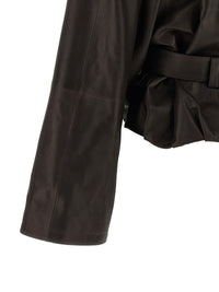 Magda Butrym Women Shawl Collar Leather Jacket