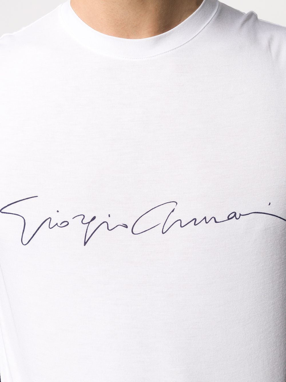 GIORGIO ARMANI Giorgio Armani Men Asv Stretch-Viscose T-Shirt With Signature Logo