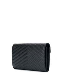 SAINT LAURENT Saint Laurent Women Classic Cassandre Chain Wallet In Grain De Poudre Leather
