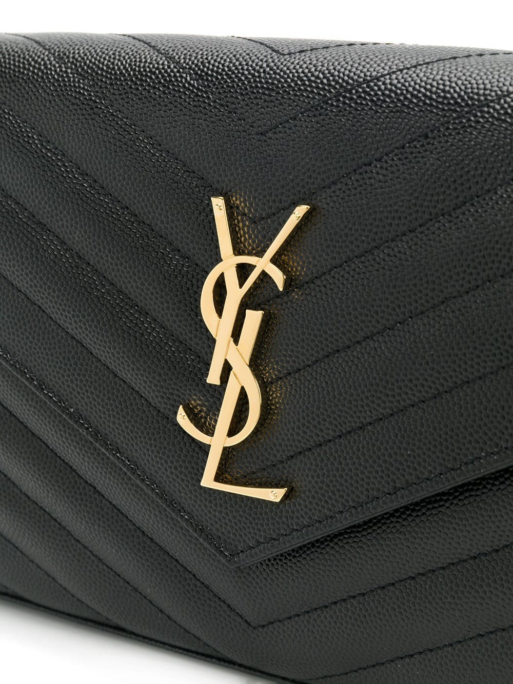 SAINT LAURENT Saint Laurent Women Classic Cassandre Chain Wallet In Grain De Poudre Leather