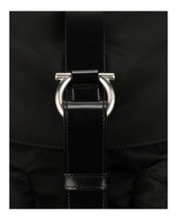 Ferragamo Mens Nylon Gancini Technical Backpack