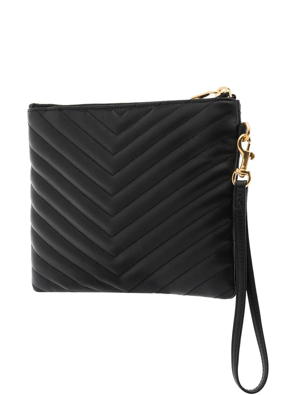 SAINT LAURENT PARIS Leather Matelassé Cassandre Pouch Women
