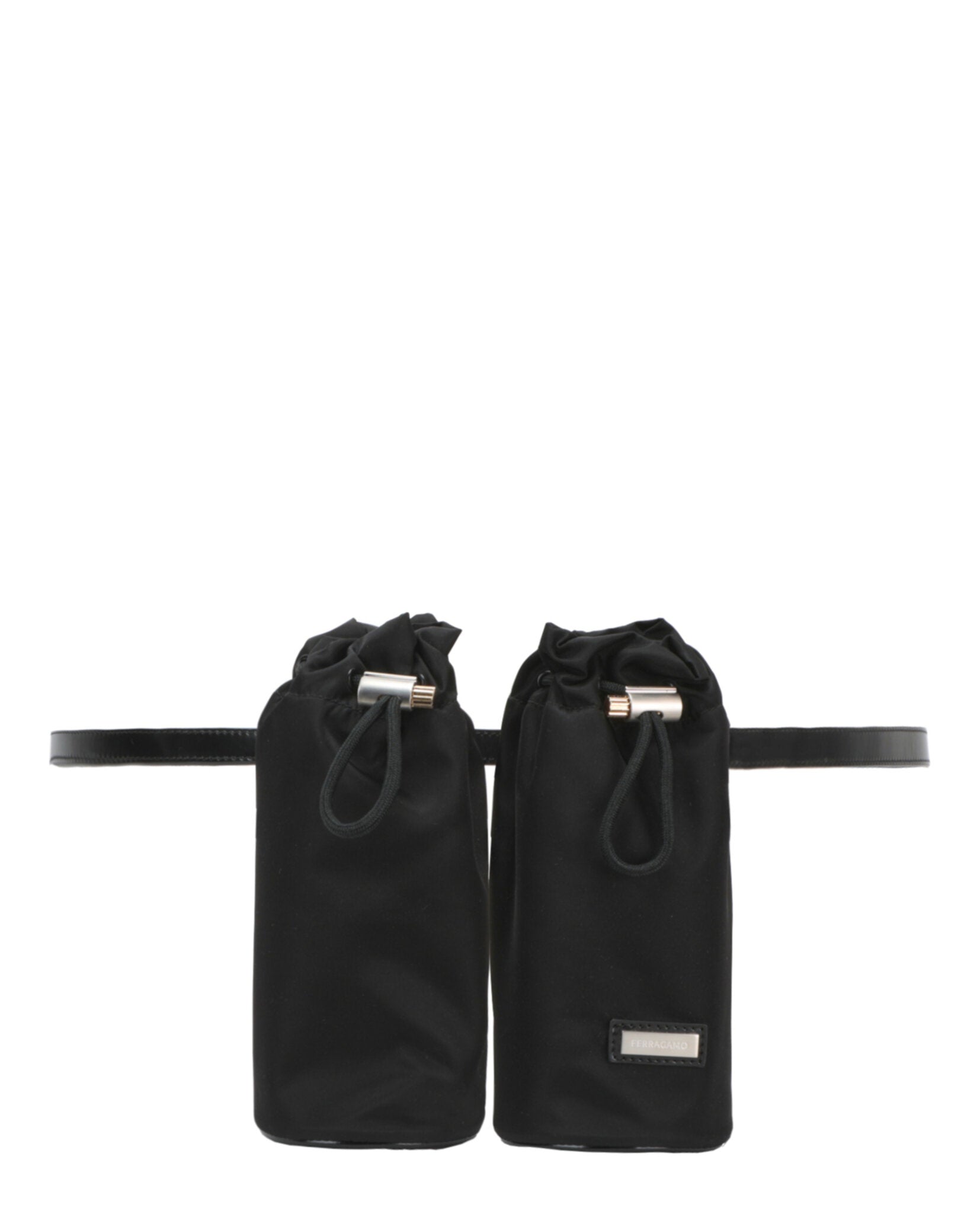 Ferragamo Womens Double-Bottle Belt Bag ONE SIZE Black