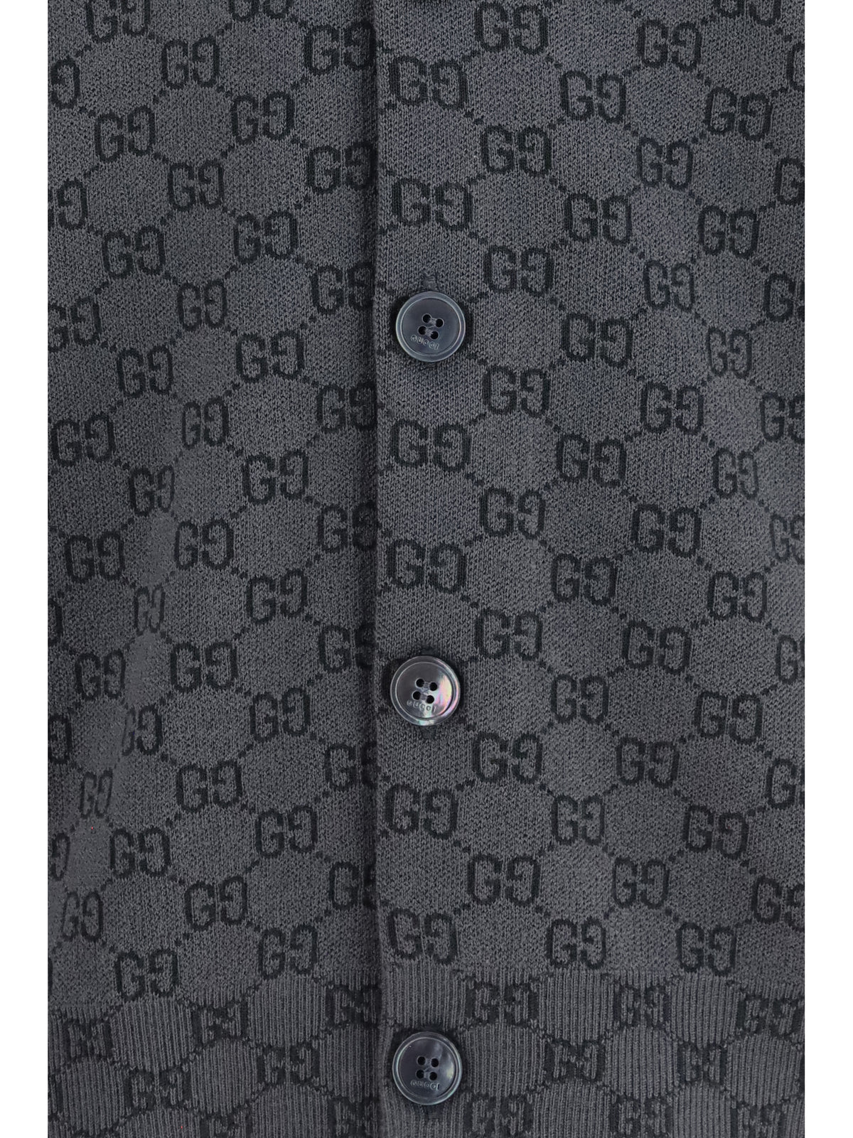 GUCCI Gucci Men Silk And Wool Gg Print Cardigan