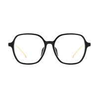 Jimmy Choo Eyeglasses Square Full Rim, Black/Gold Frame and Clear Demo Lens Lens JC367/F080700