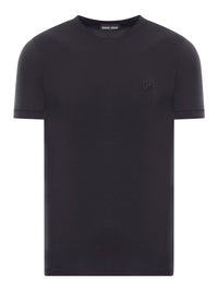 Giorgio Armani Giorgio Armani Men Crewneck Short Sleeved Sweater In Stretch Viscose Jersey