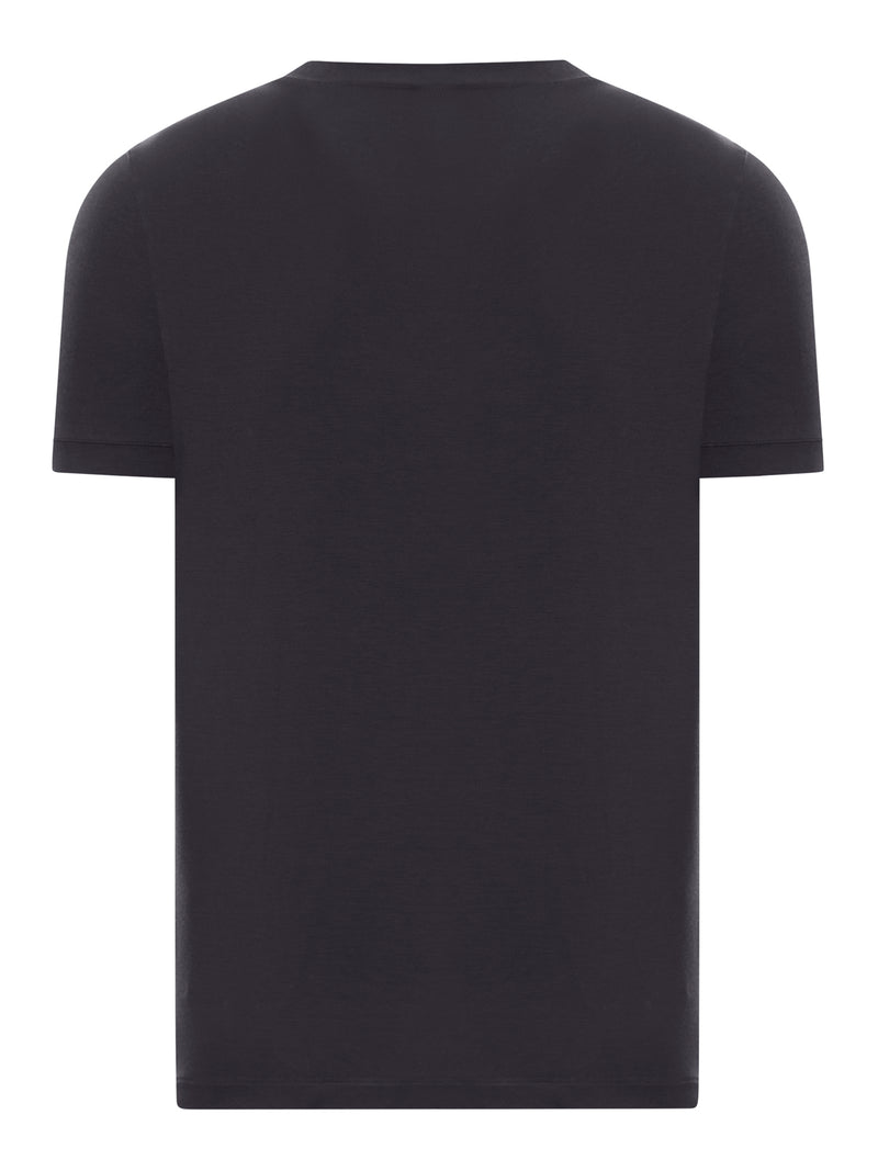 Giorgio Armani Giorgio Armani Men Crewneck Short Sleeved Sweater In Stretch Viscose Jersey