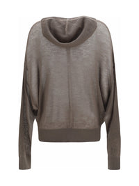 RICK OWENS Rick Owens Women Semi-Sheer Knit Hoodie
