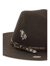 Golden Goose Women Embroidered Wool Fedora
