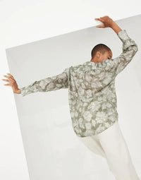 Brunello Cucinelli Brunello Cucinelli Leaf-Print Silk Shirt