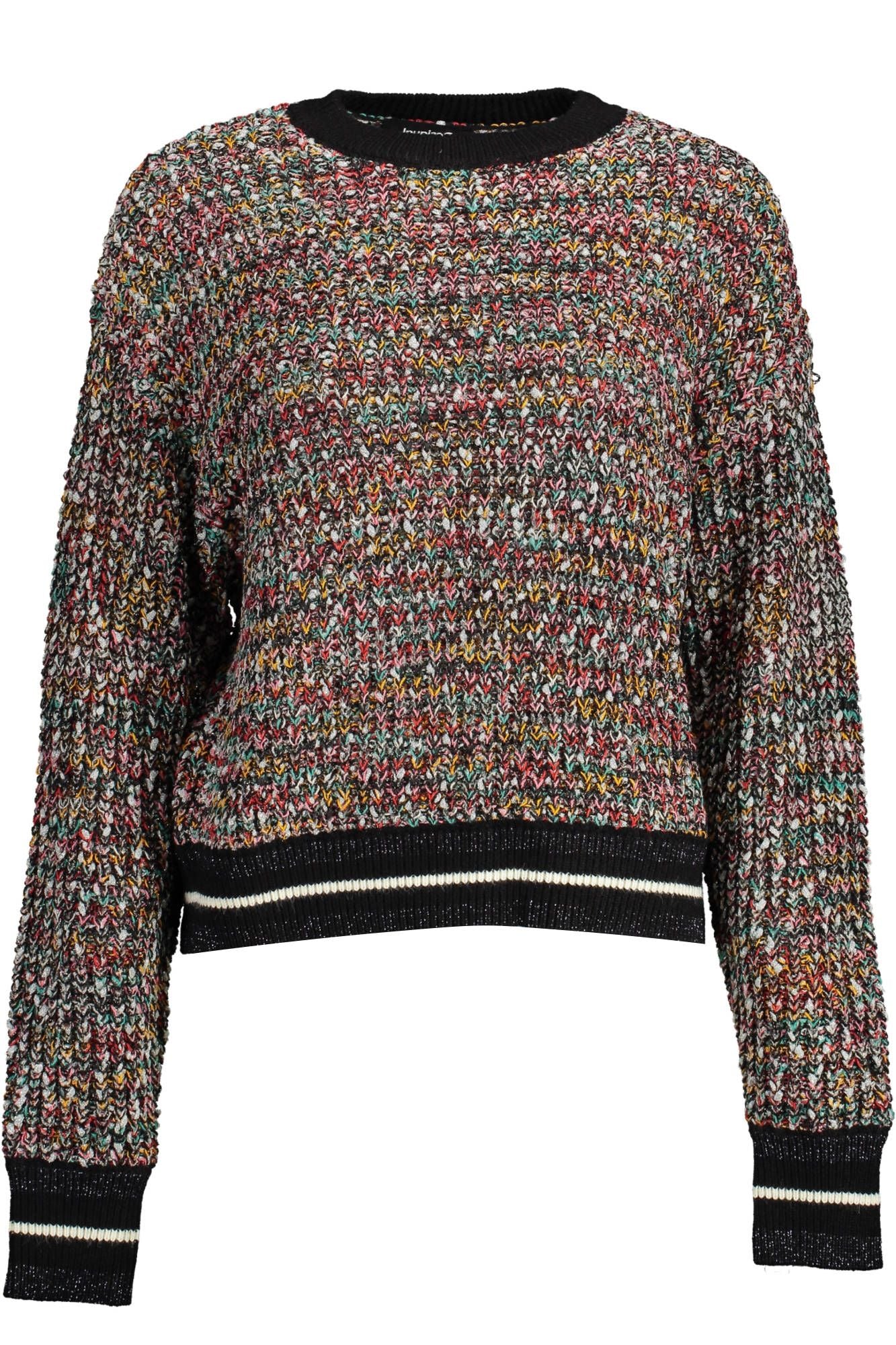 Desigual Desigual Enigmatic Black Sweater with Contrasting Women's Details