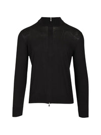 Tagliatore Tagliatore Men Cotton And Silk High Neck Zip Sweater