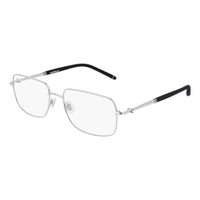 Montblanc Eyeglasses Square Full Rim, Gold Frame and Clear Demo Lenses Lens MB0072O003