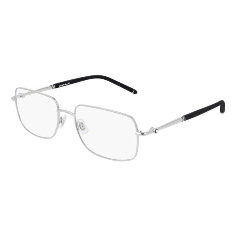 Montblanc Eyeglasses Square Full Rim, Gold Frame and Clear Demo Lenses Lens MB0072O003