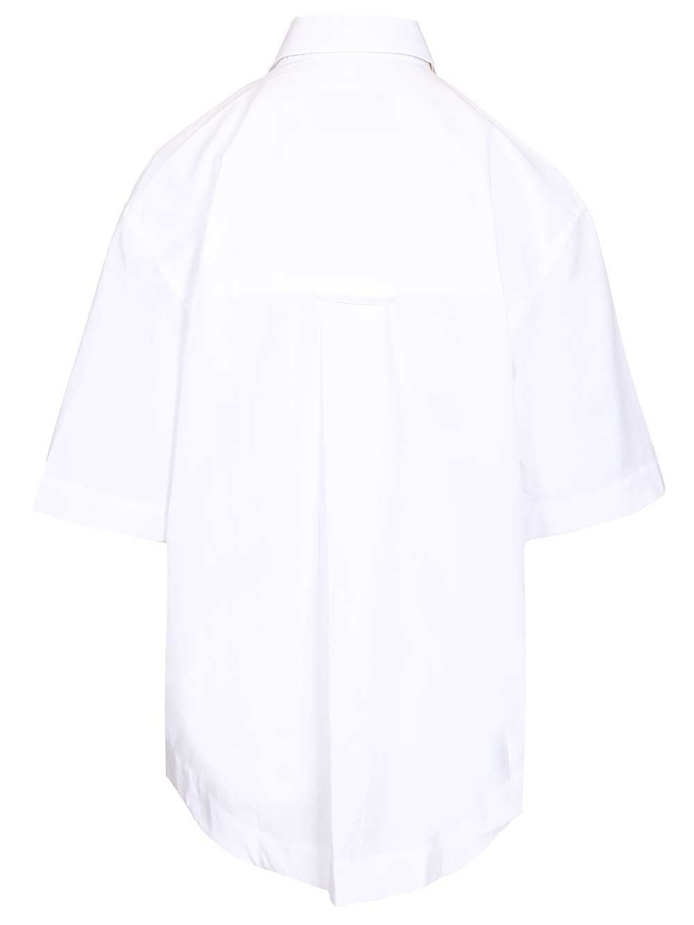 Ami Women Short-Sleeved Poplin Shirt
