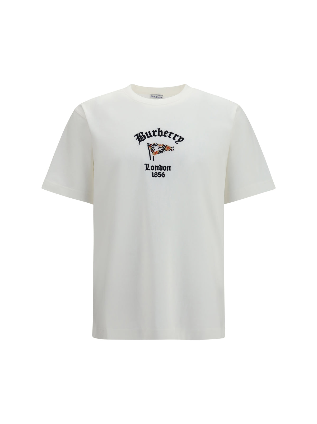 Burberry Men Check Cotton T-Shirt