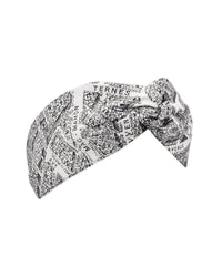 Dior Map Print Headband Women Blackwhite Hair Accessories