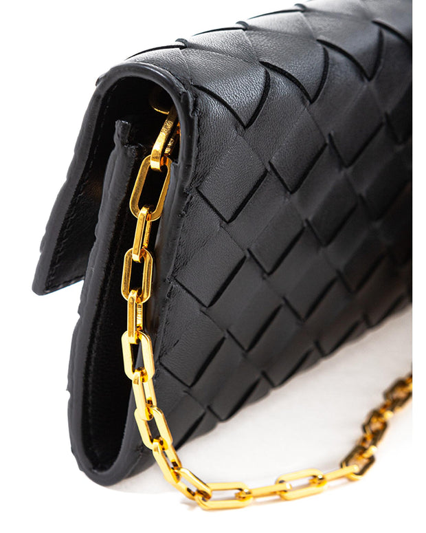 Bottega Veneta Intreccio Leather Mini Bag Wallet on Chain