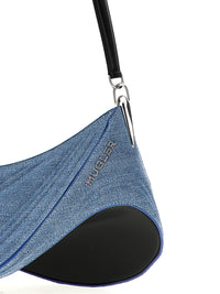 MUGLER Mugler Women 'Medium Denim Spiral Curve 01' Shoulder Bag
