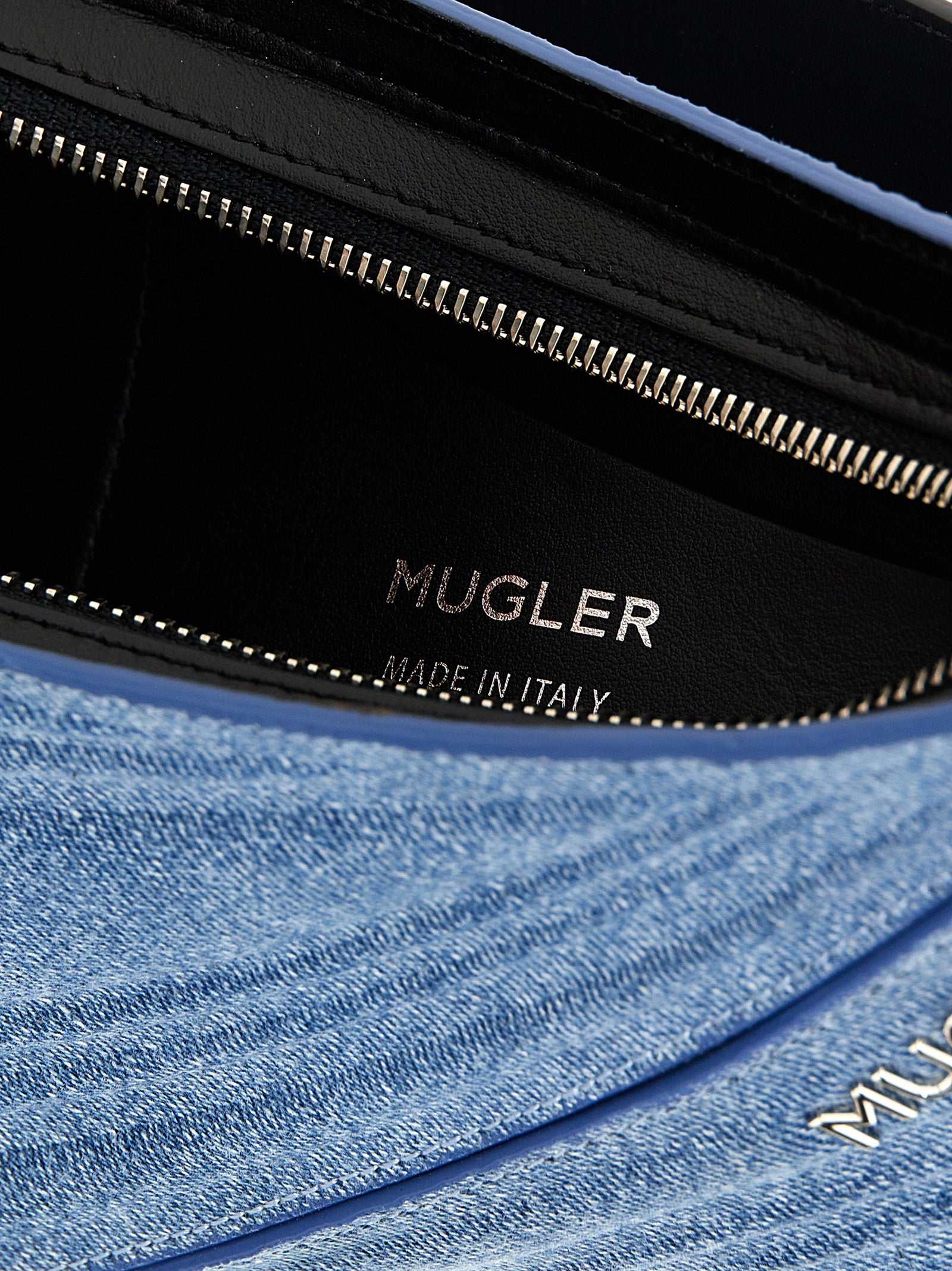 MUGLER Mugler Women 'Medium Denim Spiral Curve 01' Shoulder Bag