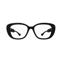 Gucci Gucci Eyeglasses Cat Eye Full Rim, Shiny Black Frame and Clear Demo Lenses Lens GG1559OK001