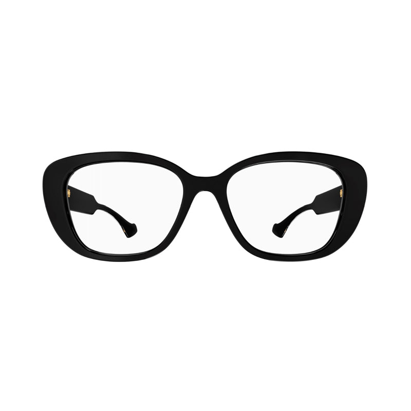 Gucci Gucci Eyeglasses Cat Eye Full Rim, Shiny Black Frame and Clear Demo Lenses Lens GG1559OK001