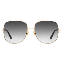 Tom Ford Aviator Full Rim, with a Shiny Palladium frame and Gradient Blue lens.
