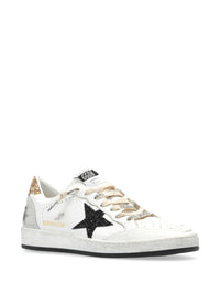 GOLDEN GOOSE Ball Star Nappa Leather Sneakers With Glittered Star And Heel Tab Women