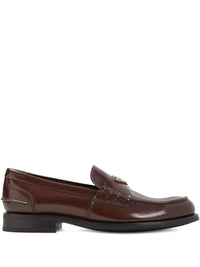 PRADA Brushed Leather Loafers Women