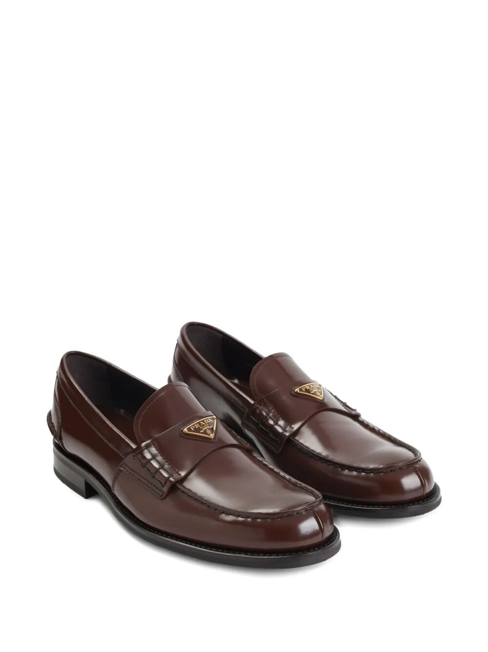 PRADA Prada Men Brushed Leather Loafers